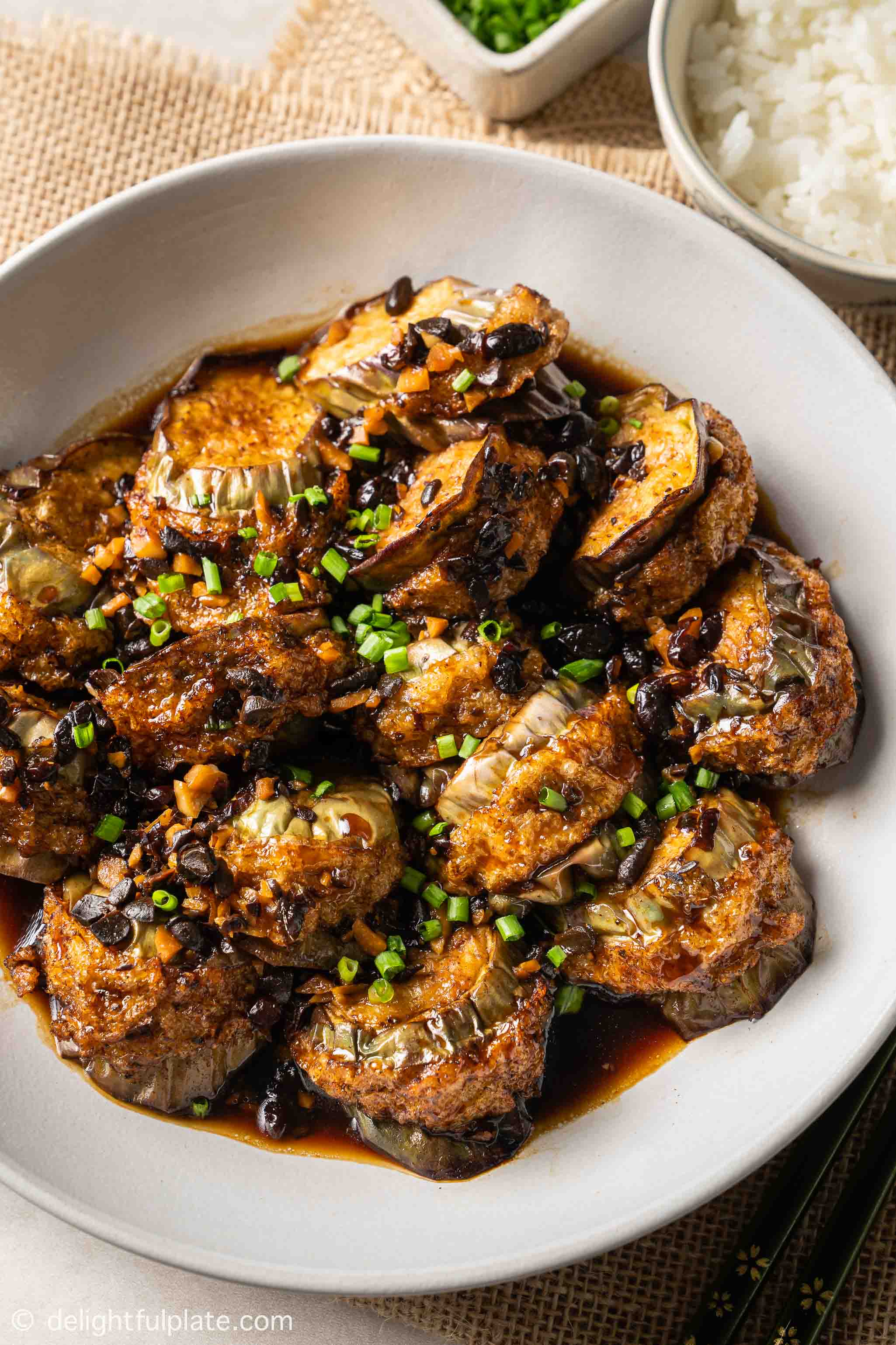 Aubergine in Black Bean Sauce