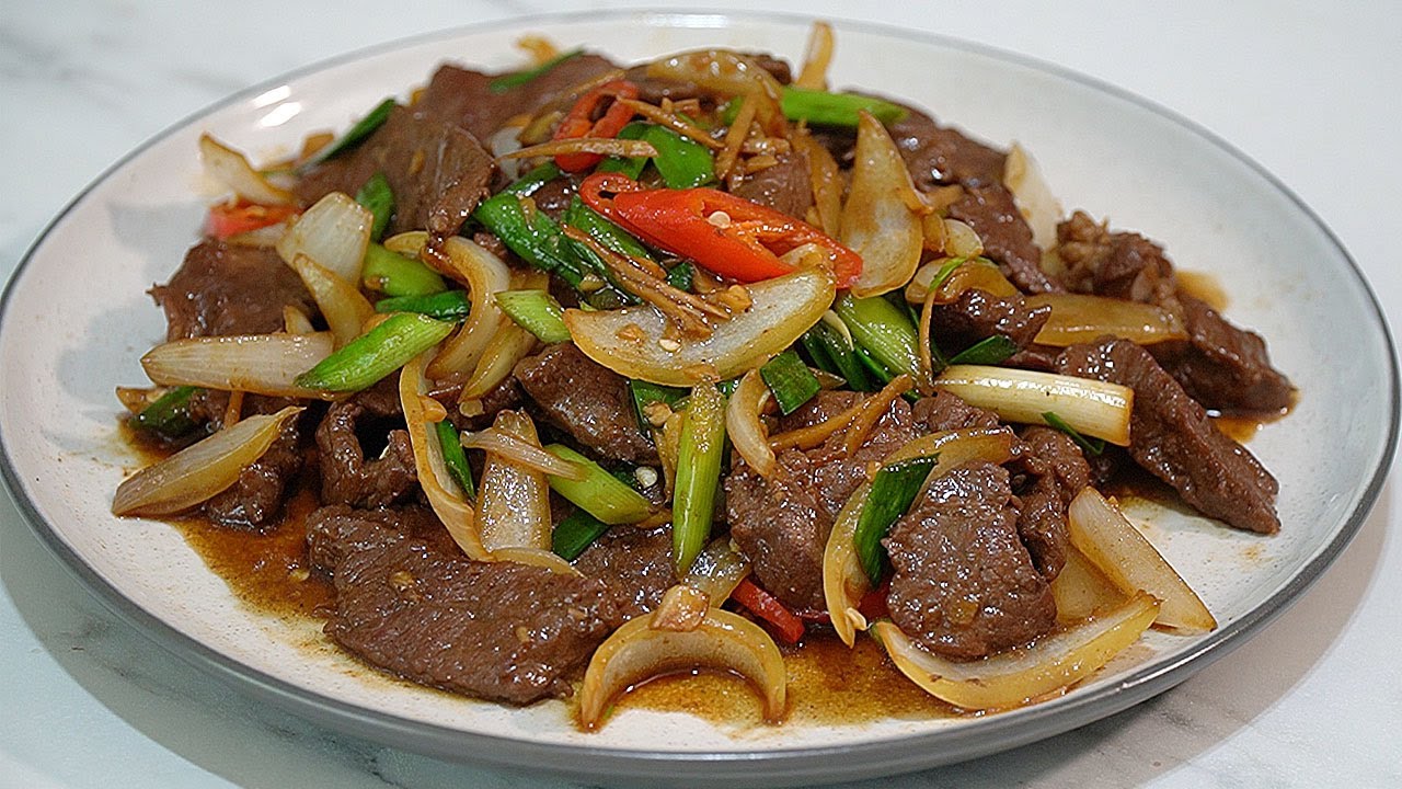 Beef with Ginger & Spring Onion