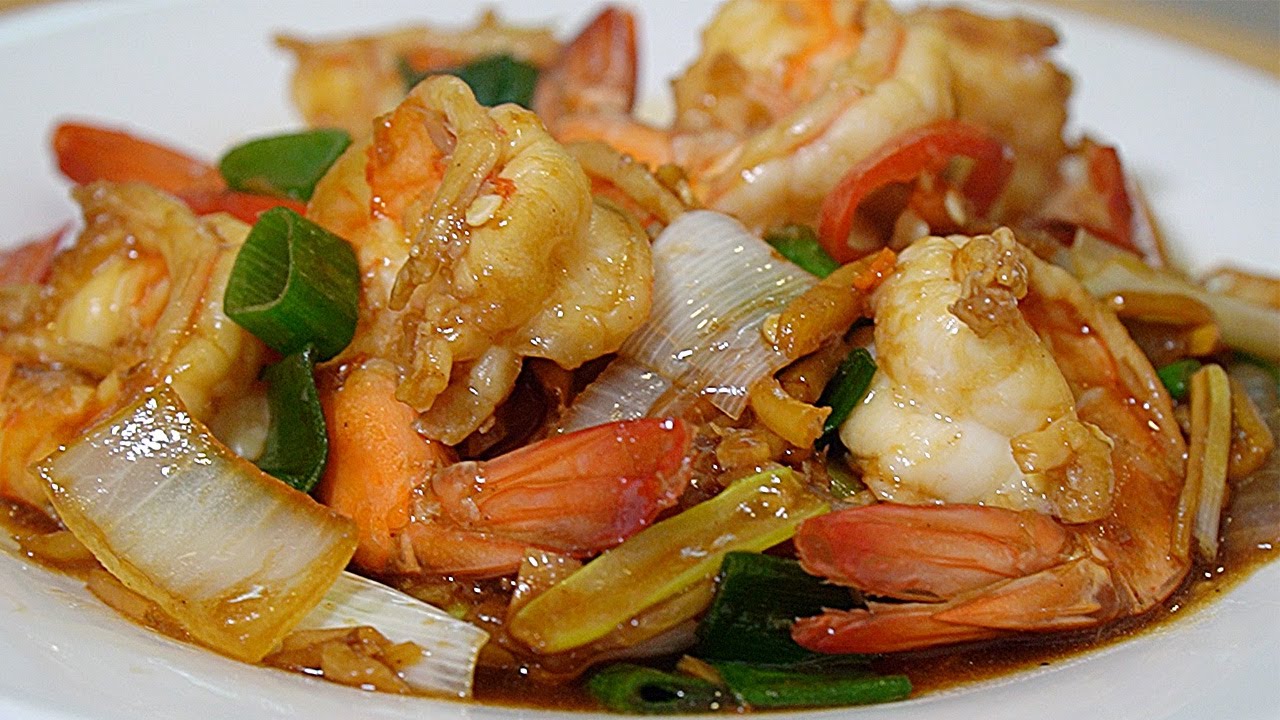 King Prawn with Ginger & Spring Onion