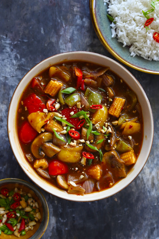Mixed Vegetables in Garlic Sauce